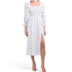 NEW House‎ of Harlow 1960 Floral linen Blend Midi Dress